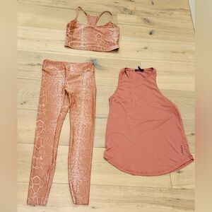 Koral set leggings sports bra and tank top